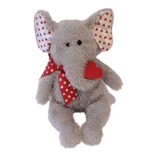 2/$20 BEARRINGTON Baby grey elephant plush 15”Valentine’s Day